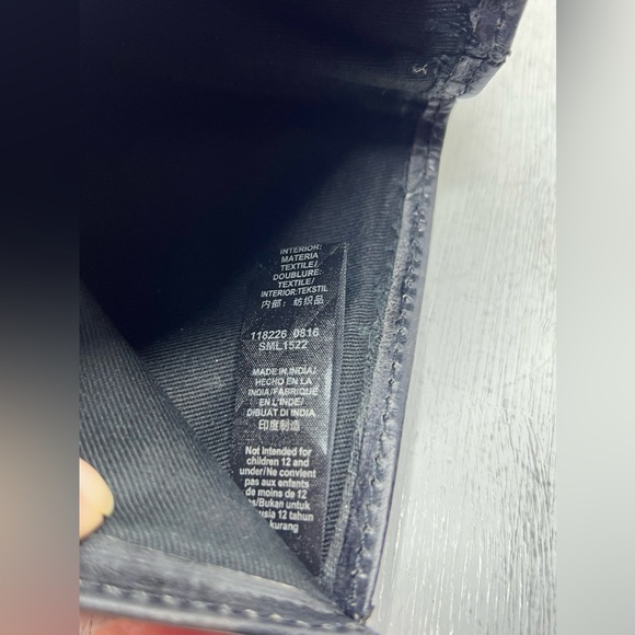 Fossil Buffalo Hide Charcoal Grey Wallet - Picture 7 of 8